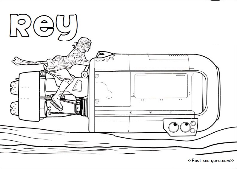 Star Wars Rey Printable Coloring Pages coloringpages2019